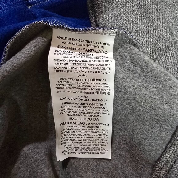 Philadelphia 76er's Men's NBA Pullover Hoodie Polyester Gray Blue Size 2XL NWT - Picture 8 of 8